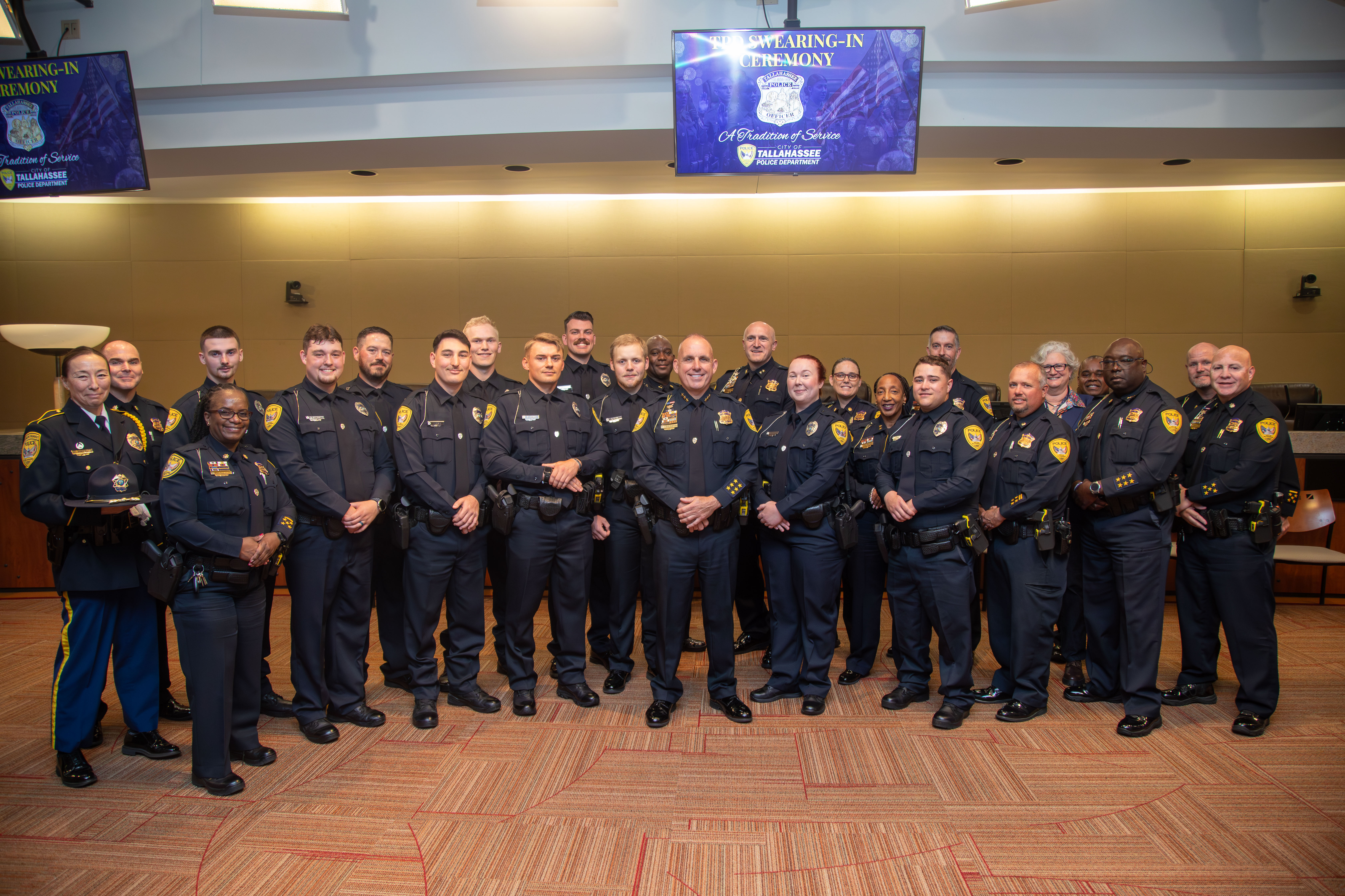 the group of newly sworn officers